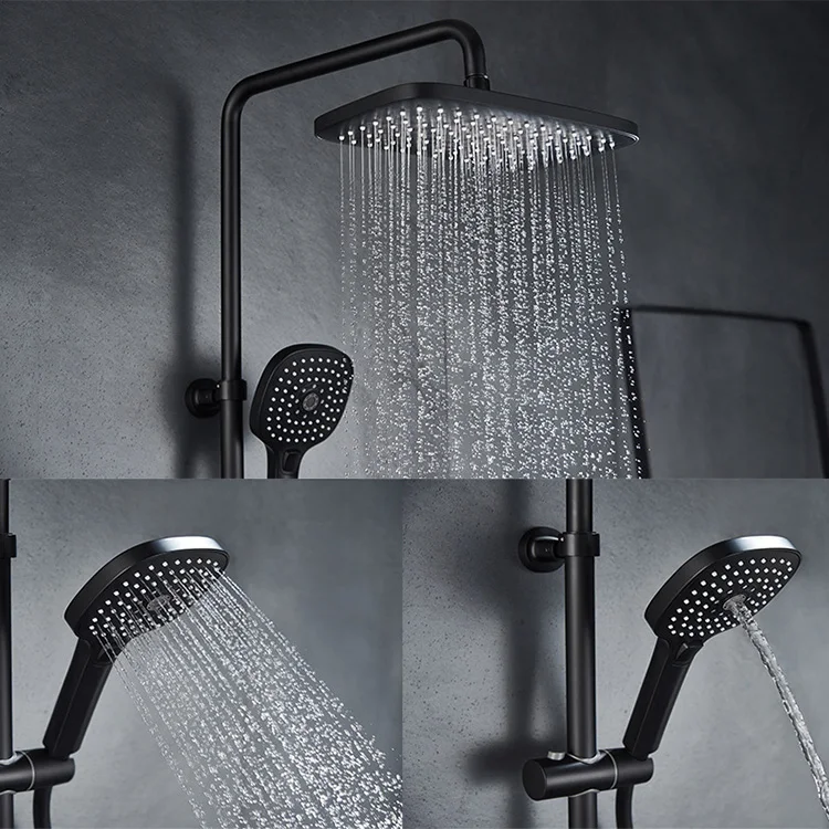 Sonsill Luxury Stainless Steel Shower Faucet System Rainfall Bathroom ...