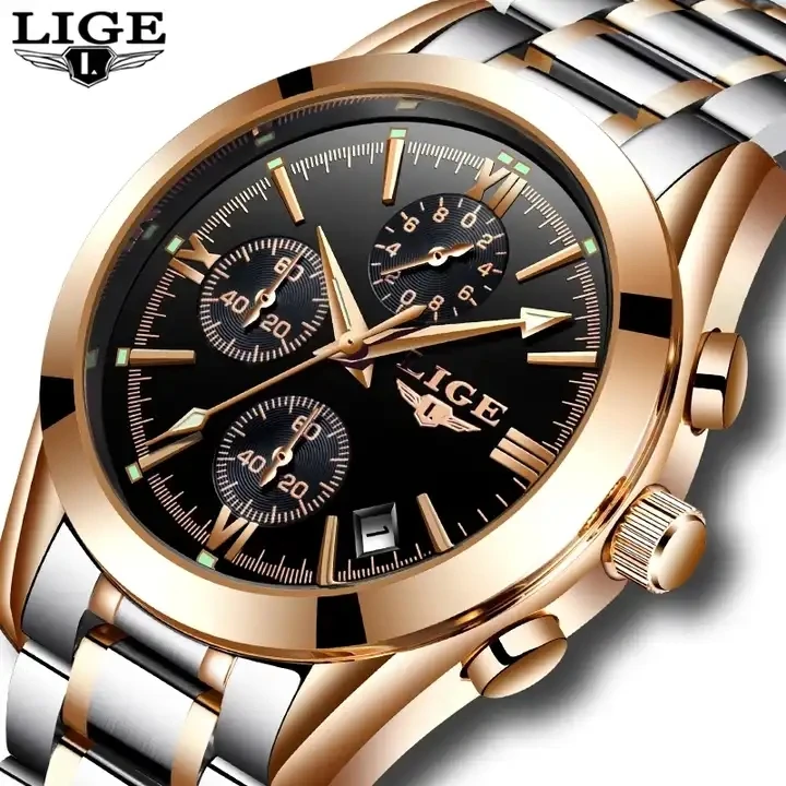 LIGE Watch 9839 - Luxury Men's Sport Watch with Quartz