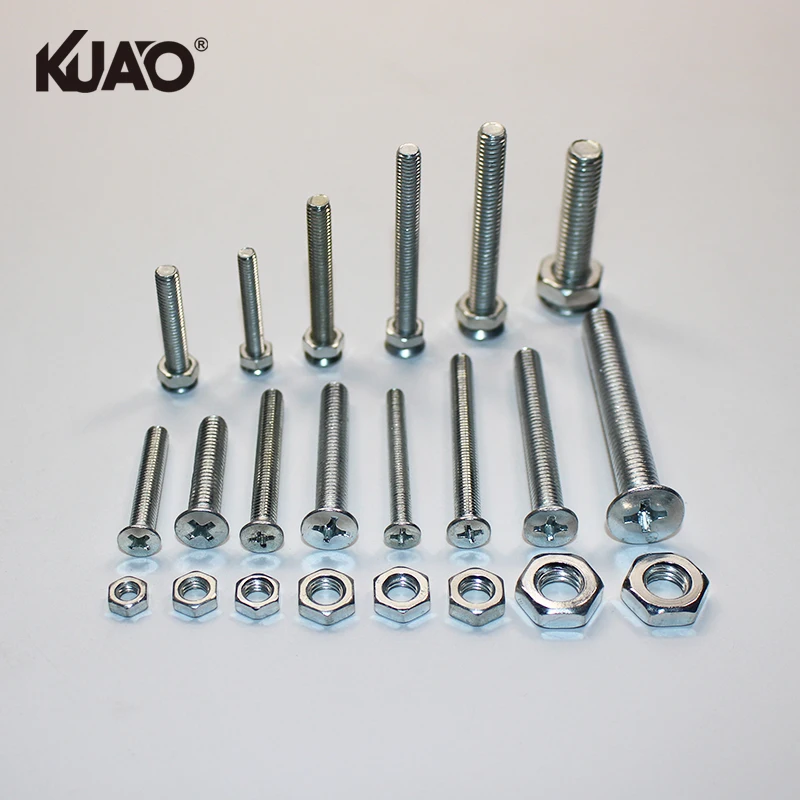 Household Hardware Fasteners Galvanized Carbon Steel Countersunk Head Bolts and Nuts