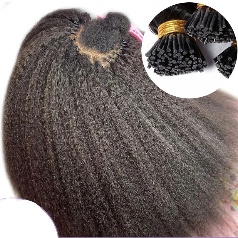 I tip microlinks menselijk haar extensions coarse yaki kinky_voghion.com