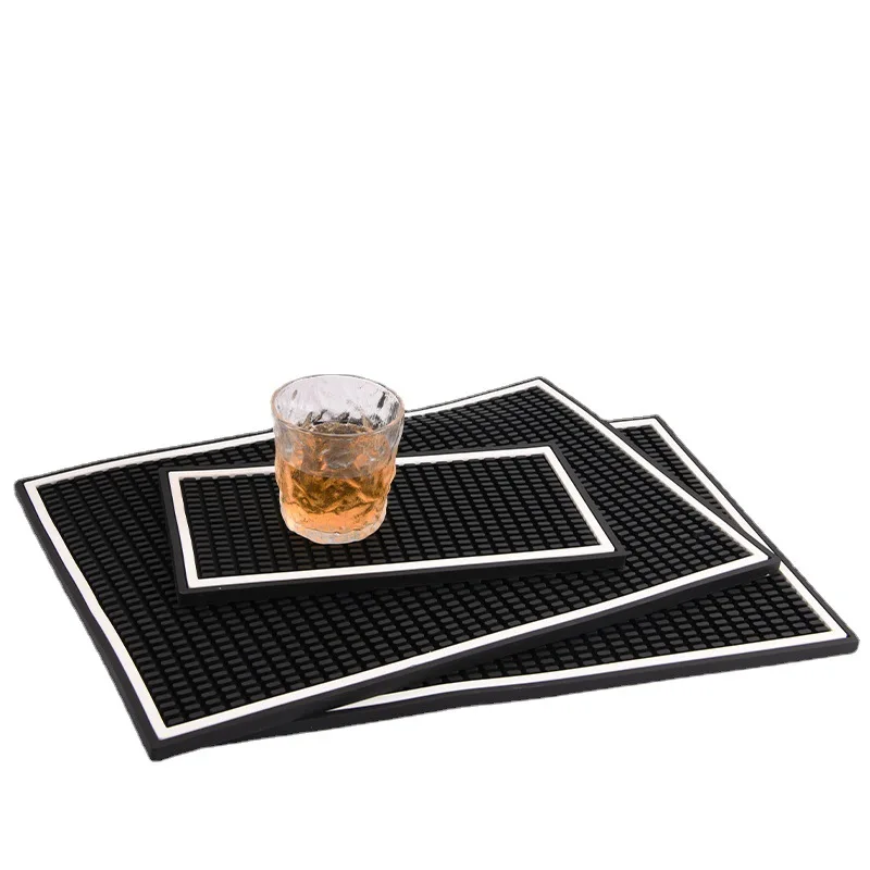 6pcs Personalized Rubber Bar Mat Pvc Customized Personalized Rubber Bar