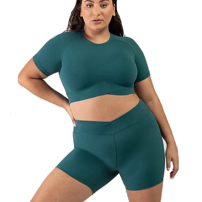 High Quality Sports Bra And Biker Shorts Sets Plus Size Plus Size