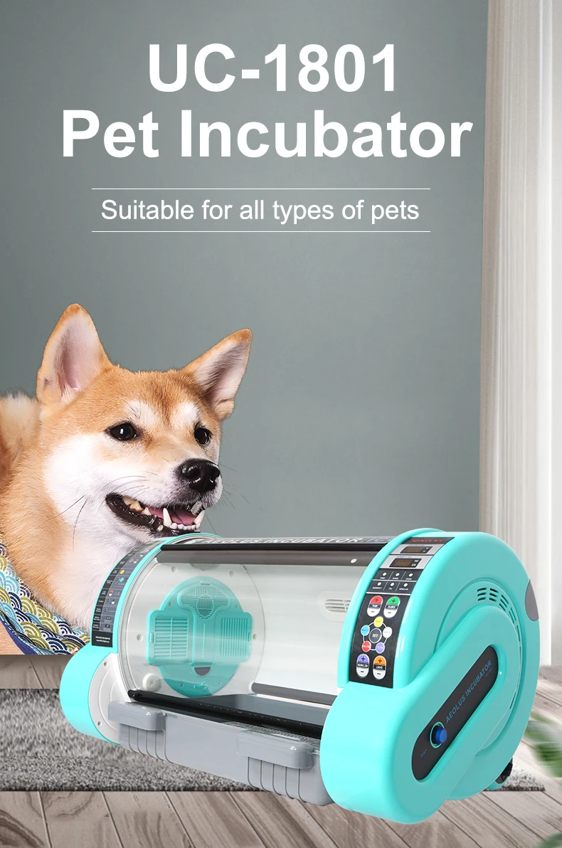 Uc1801 Oxygen Pet Incubator Fully Automatic Icu Newborn French Bulldog