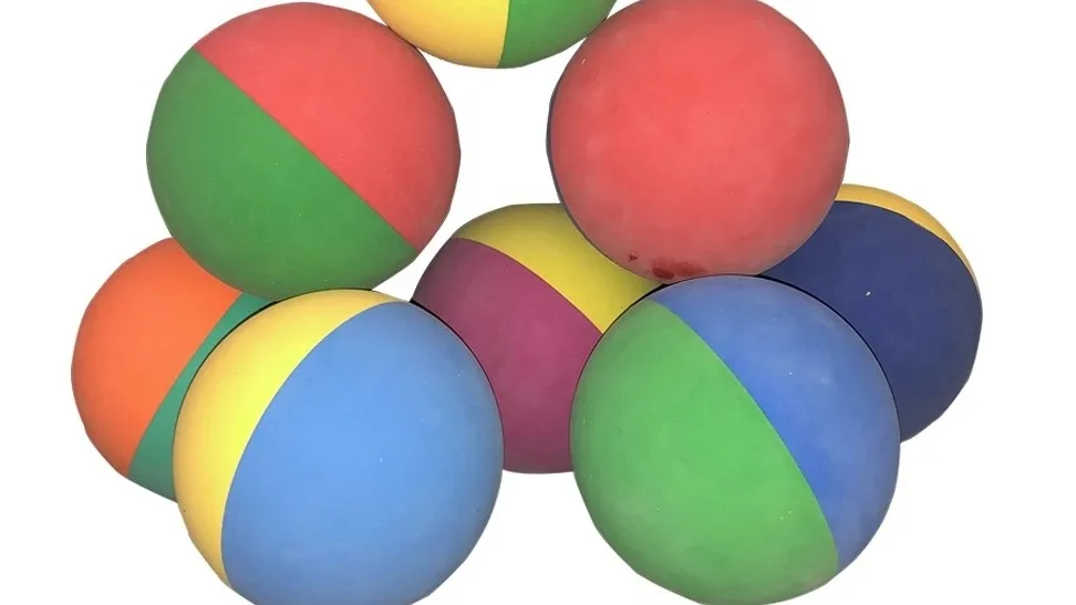 High Quality Double Color High Bounce 6cm Colorful Racket Ball Blue