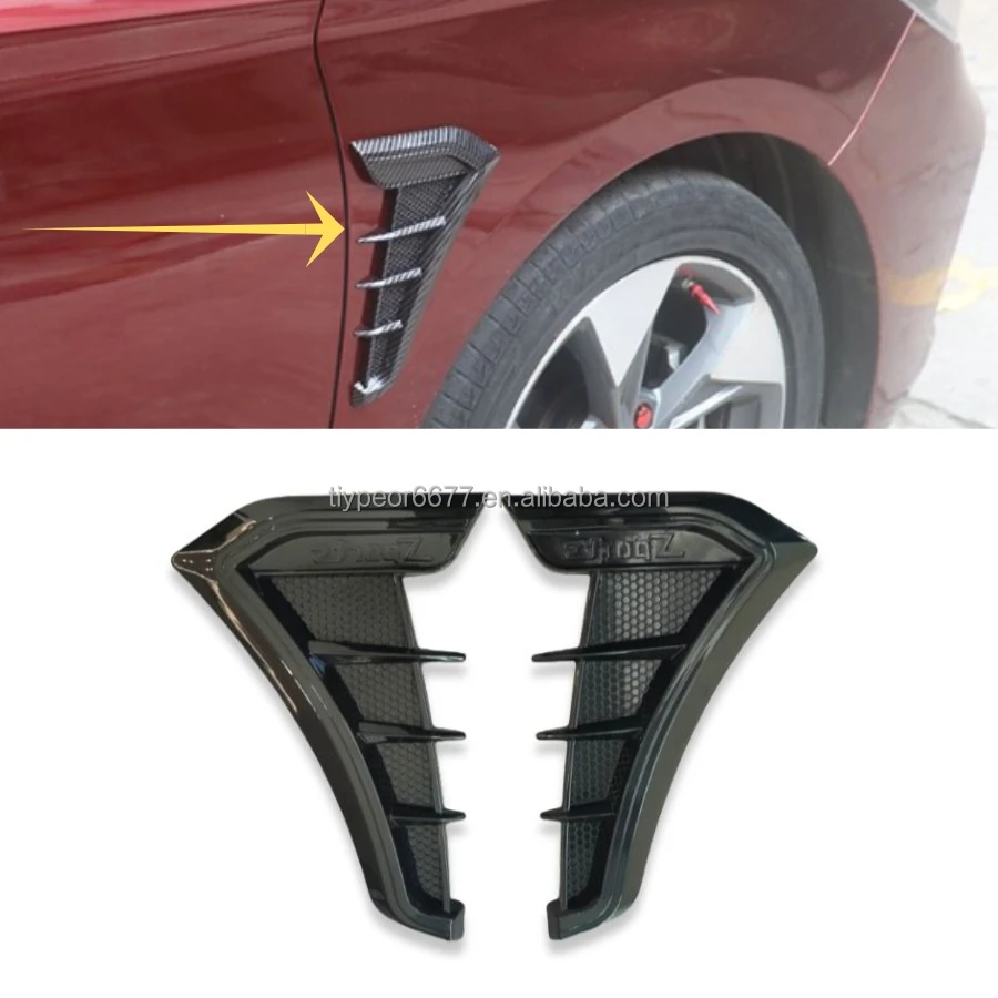 product tiypeor side vent trim pair modified auto exterior body side marker fender air wing cover universal modification kit618-3