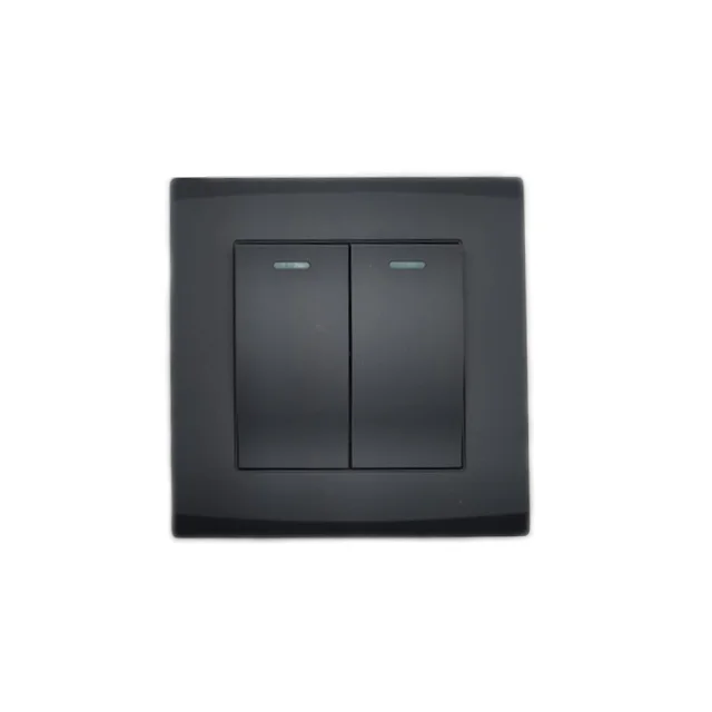 VNX Uk Standard Home Application Light Control 1 Way or 2 Way 2 Gang Power Push Button Wall Switch Electrical