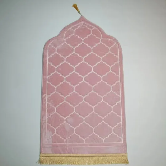 Tapis de prière musulman islamique en mousse épaisse, tapis de prière islamique en polyester, tapis rectangulaires modernes_voghion.com