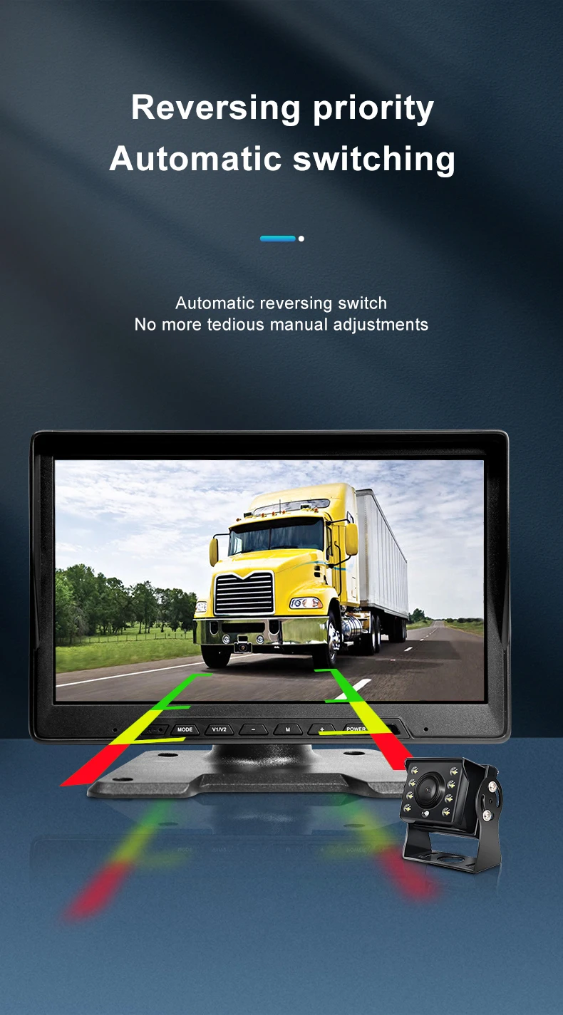 4CH 1080p Car Backup Camera System with 10.1
