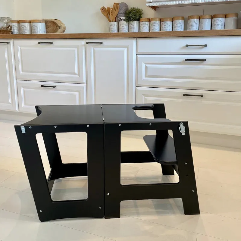 Learning Tower Multifunctional Solid Wood Kitchen Stool for Toddlers Adjustable Height Kitchen Step Stool