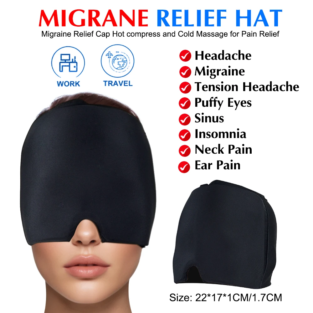 Migraine Relief Cap Hot Compress Cold Therapy Head Wrap