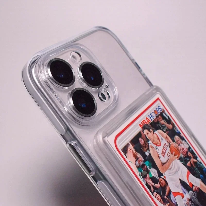 Clear Transparent Shockproof Back Pokemon Card Phone Case for iPhone 12 13 15 16 Waterproof Magnetic Wireless Charging