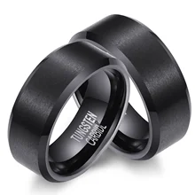 Fashion Ring for Men 8mm 6mm High-End Tungsten Steel Men Ring for Index Finger for Couple Wedding Anniversary & Gift