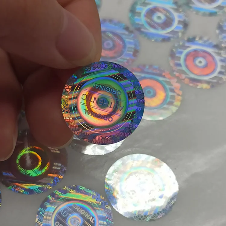 Free Design Authenticity Hologram Sticker Custom Design 3d Hologram Round Sticker