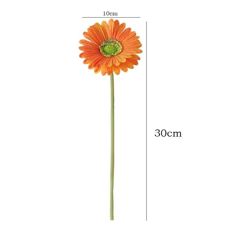 Multicolor Artificial Daisy Flower PU Gerbera Flower for Wedding Party Home Kitchen Decor Floral Arrangements