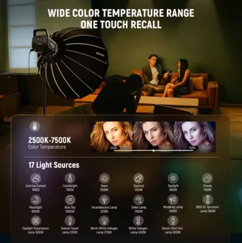 NEEWER FS300C 300W RGB Bowens Mount Video Light for Photography & Live Streaming for Video Recording detail image