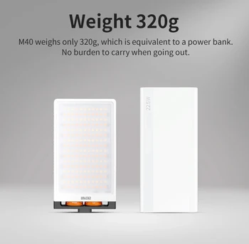 ZHIYUN FIVERAY M40 Handheld Pocket Led Lights Photo Video Lamp Fill Light Photography Lighting detail image
