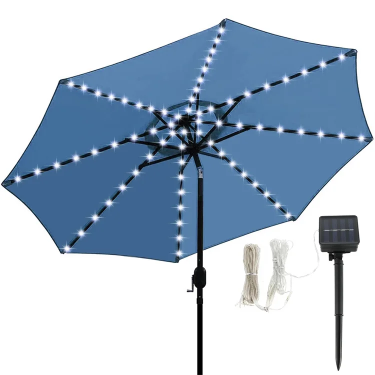 Solar Umbrella Lights Outdoor,Timed Remote Control, Waterproof Solar