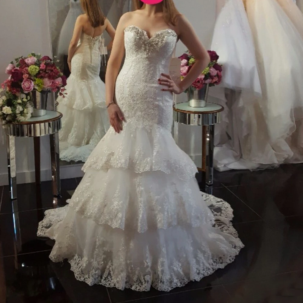 Strapless Sweetheart Wedding Dresses With Bling