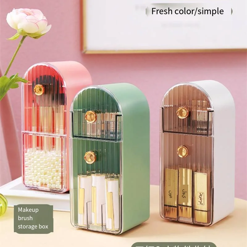 Dustproof makeup brush Eyebrow pencil storage box ins beauty brush tube desktop lipstick organizer box