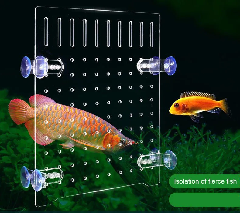 Акриловая разделительная доска для аквариумных рыб (в комплекте присоска)