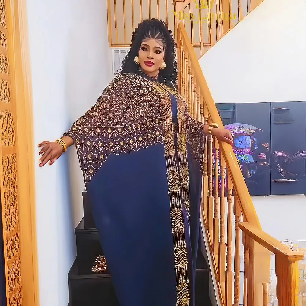 Elegant African Dresses for Women Plus Size Luxury African Islamic Clothing  Rhinestone African Dresses for Women's Clothin| Alibaba.com