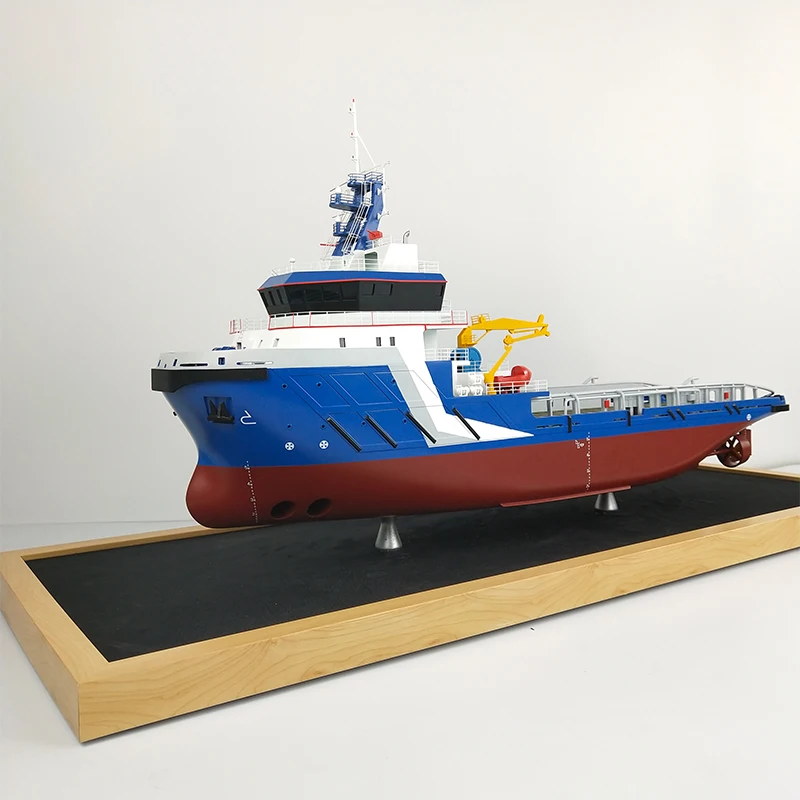 【A】Handmade Plastic Crafts Excellent Workmanship Gift Ship Marine Engineering Gift Custom Made 60cm Marine Engineering Ship Model