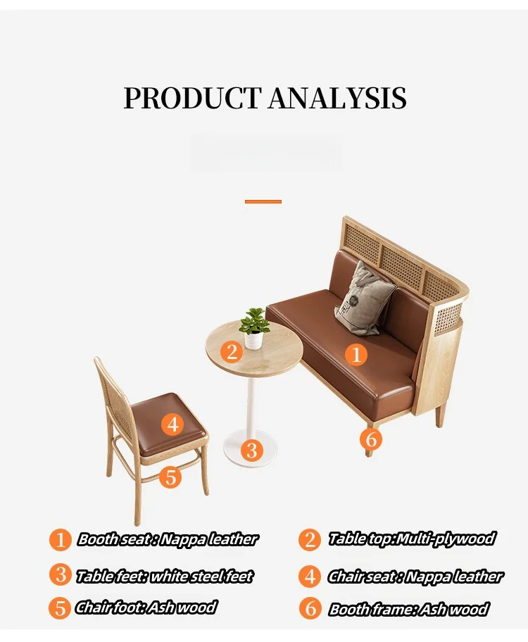 Light Luxury Commercial Furniture Restaurant Coffe Shop Table And Chair