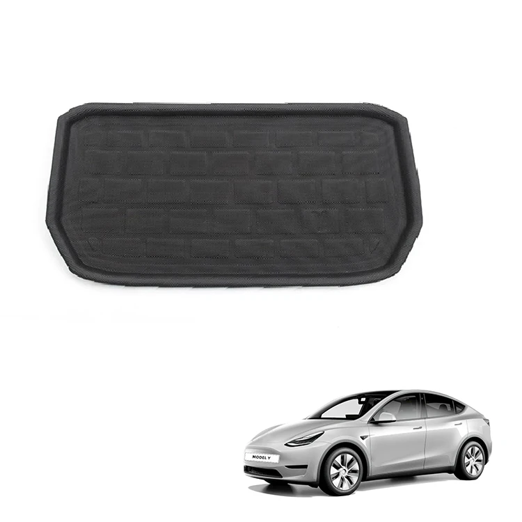 フロントトランクマット テスラ Model Y アクセサリ TPE製 防水ゴム フロントトランクオーガナイザーボックスマット インテリアアクセサリー