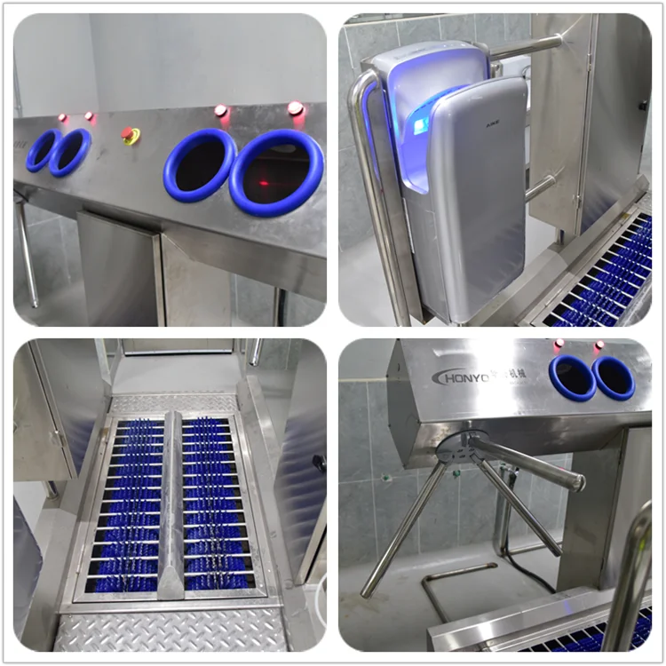 Halal slaughterhouse industrial shoe washing and drying machine