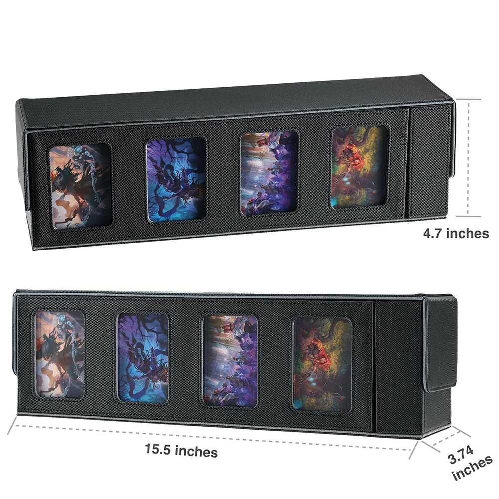 Boîte De Rangement Pour Cartes à Collectionner, Plus De 1 200 Cartes De Commandant En Cuir Synthétique, Fermeture Magnétique, Pour Cartes De Jeu Magiques (bleu