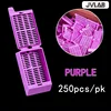 Purple 250pcs/box Rectangular hole