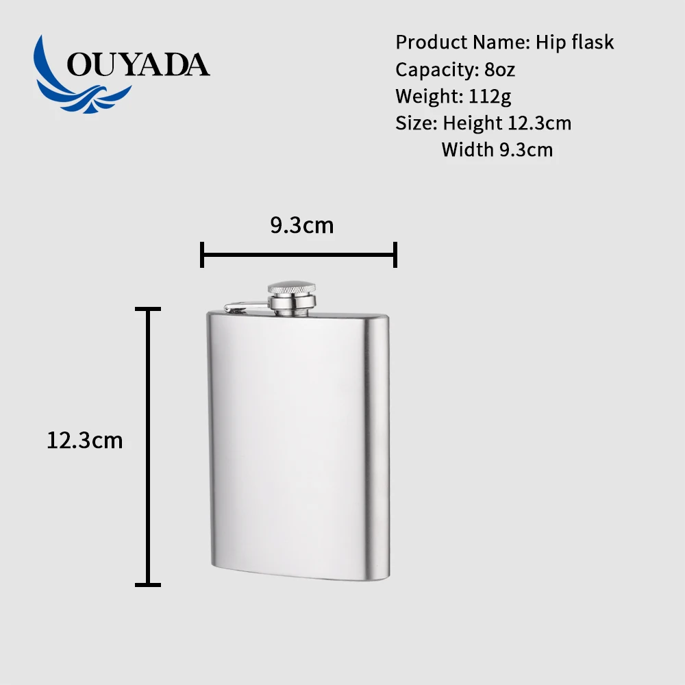 Factory Direct Yongkang Zhejiang Custom Mini Jagermeister Liquor 6oz White Stainless Steel Cheap Whiskey Hip Flask