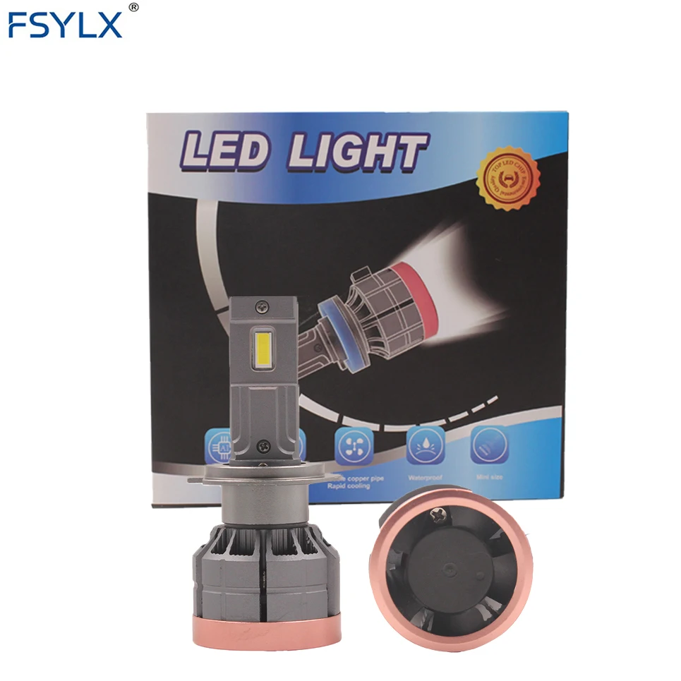 Новейшая модель; F5D H7 Автомобильные светодиодные фары 65 Вт 13000lm вентилятор h4 h7 h11 9005 9006 9012 h13 880 H15 светодиодные фары h1 h4 h7 H11 H13 9004 9007