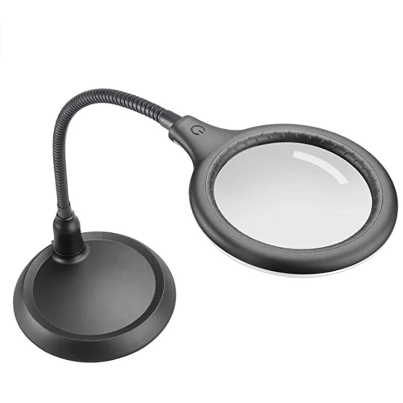 5x Magnifier Glass Lamp,Led Light And Flexible Neck Buy Led Lighted Hands Free 5x Magnifying