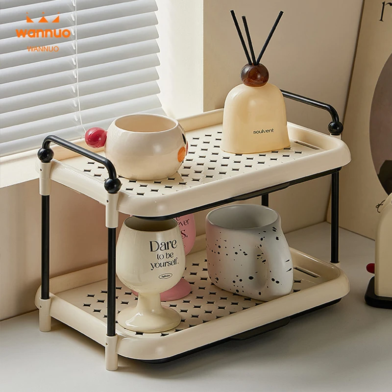 Wannuo 2/3 Layers Drying Racks Rustless Plastic Drying Racks Stable Drying Racks Suitable For Cup Draining