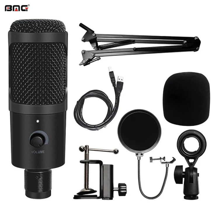 Bmg Studio Usb-k1 Condenser Microphone Mic Usb Recording With Microphone  Arm For Pc Gaming - Buy Studio Microphone Usb Recording,Condenser Microphone  Usb With Microphone Arm,Usb Consdenser Mic For Pc Gaming Product on