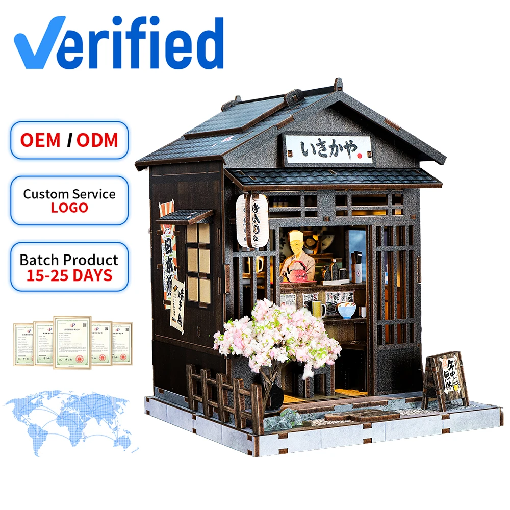 Miniature House Bookshelf DIY House Miniature Custom Book Nook Book Nook Japan Miniature Toys Doll House Miniature 3D PuzzleGift