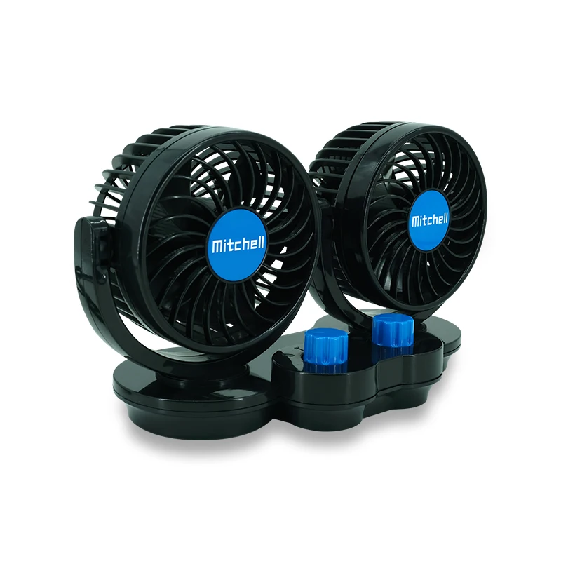 Двухсторонний автомобильный вентилятор постоянного тока 12 В/24 В универсальный портативный воздушный для автомобиля регулируемый охлаждающий кулер с двумя