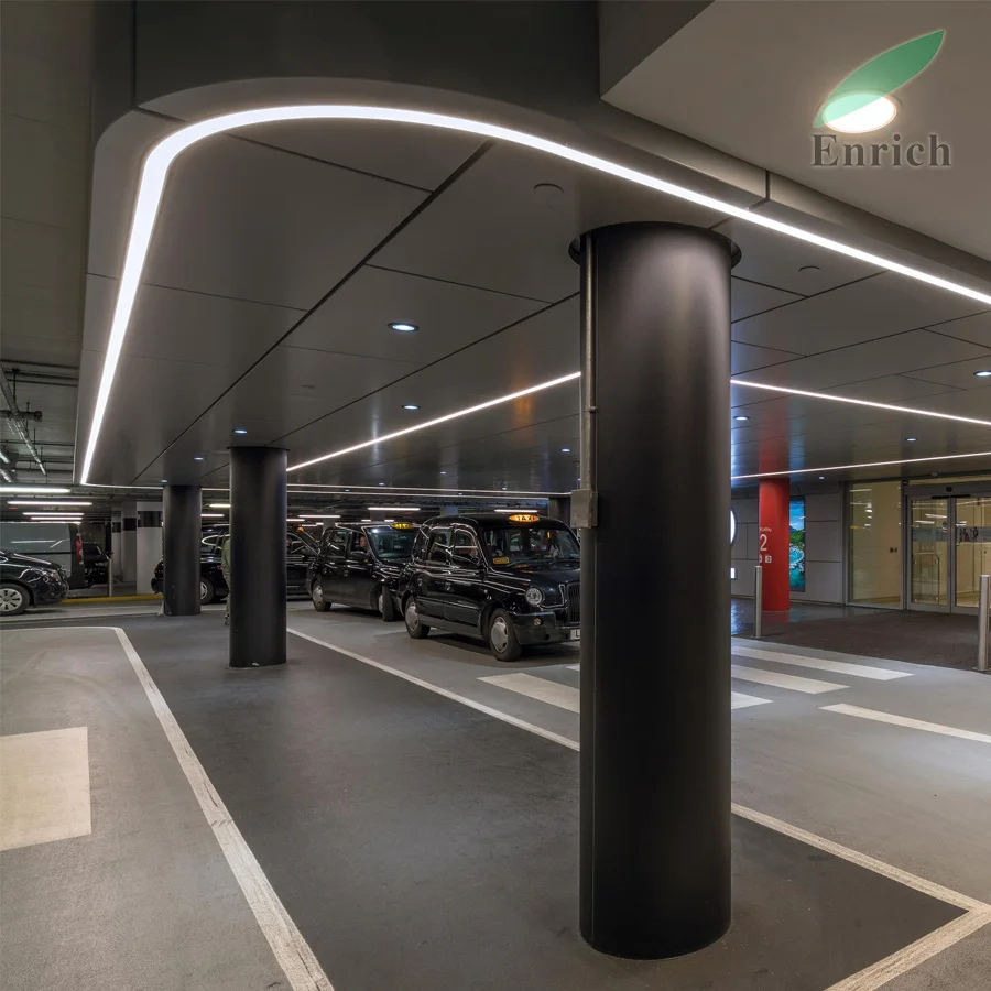 Ceiling Mounted Curved Square LED Linear Light With Customized Design
