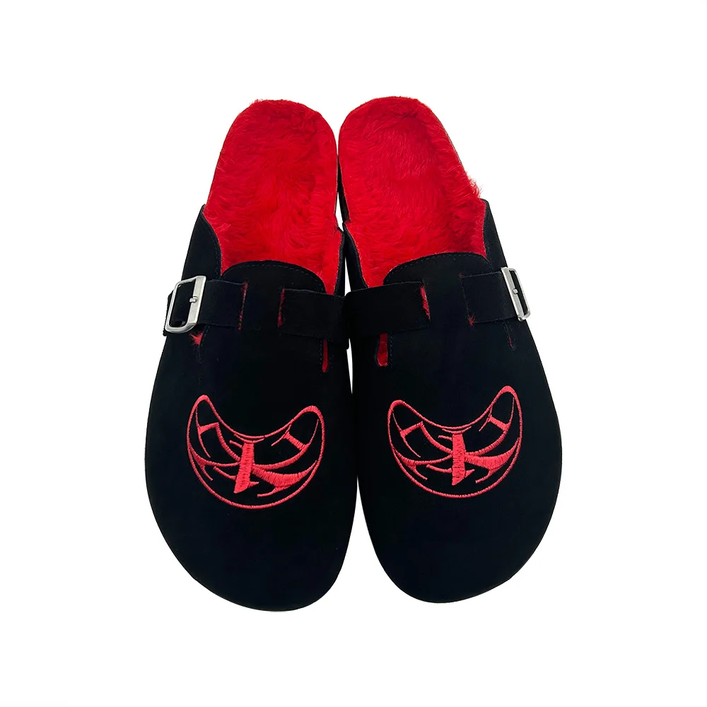 Custom Half-Pack Clogs for Men Suede Mules with Arch Support