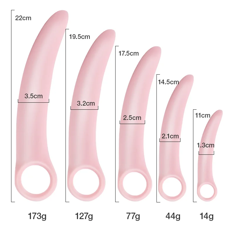 katja krasavice dildo blowjob Ultra Soft Silicone Vaginal Anal Plug Dilator 5 Piece Set Waterproof Dildo  for Comfort Gradual Anal Dilation Sex Toys for Couple
