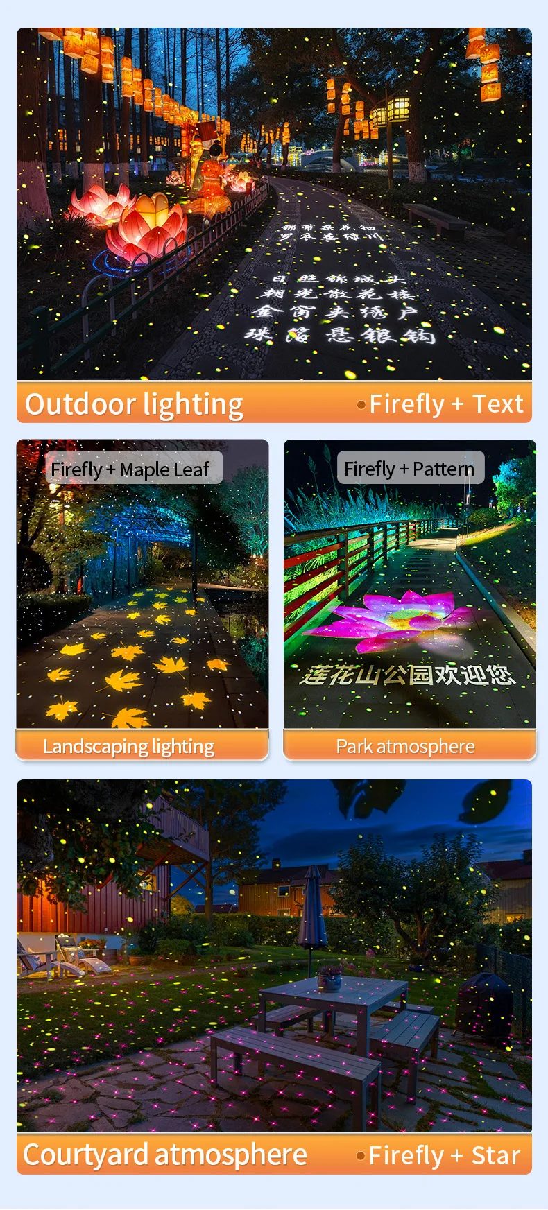 发光二极管动态五线灯防水萤火虫激光投影仪景观照明圣诞装饰品花园E27 IP65白色