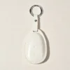 Étui en cuir blanc Style H - Étui à clés court en cuir avec boucle P2