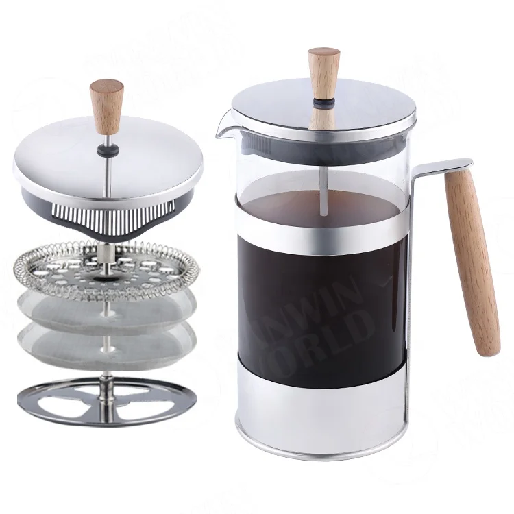 Mini French Press Coffee Maker with 4 Level Filtration System