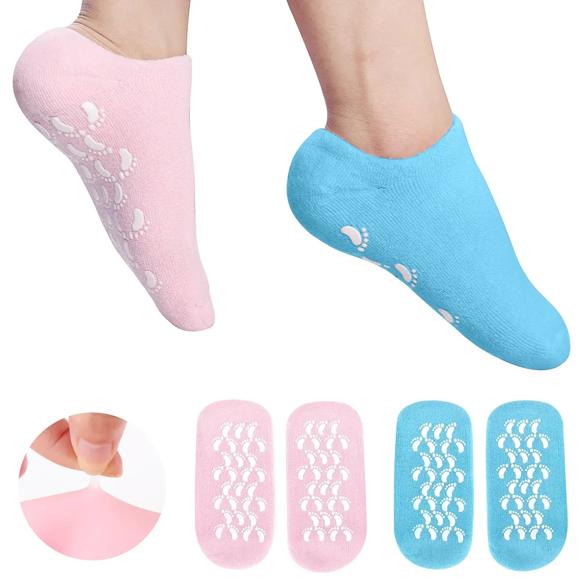 Moisturizing Socks Heel Gel Spa Socks for Soft Feet