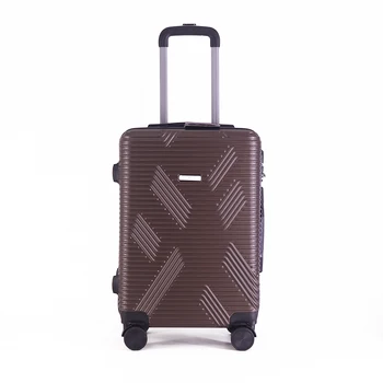 Promotional zipper style password luggage corrugated storage trolley case  three piece set of password travel suitcase