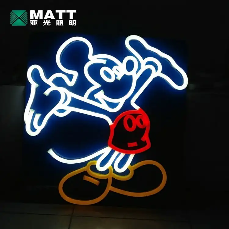 mickey balloon neon sign