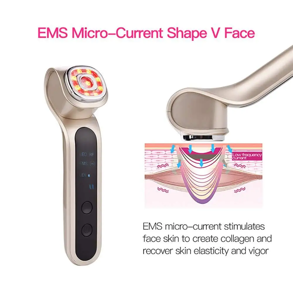 Beauty And Personal Care Wrinkle Beauty Instrument  Lifting Face RF/EMS LED Light Therapy Facial Device