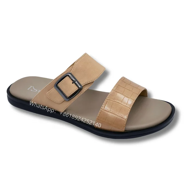 Arab Sandals Fashion Leather Sandals Lightweight Thick Sole Comfort Slides Sandalias Para Hombre Mens Sandals Slippers For Men