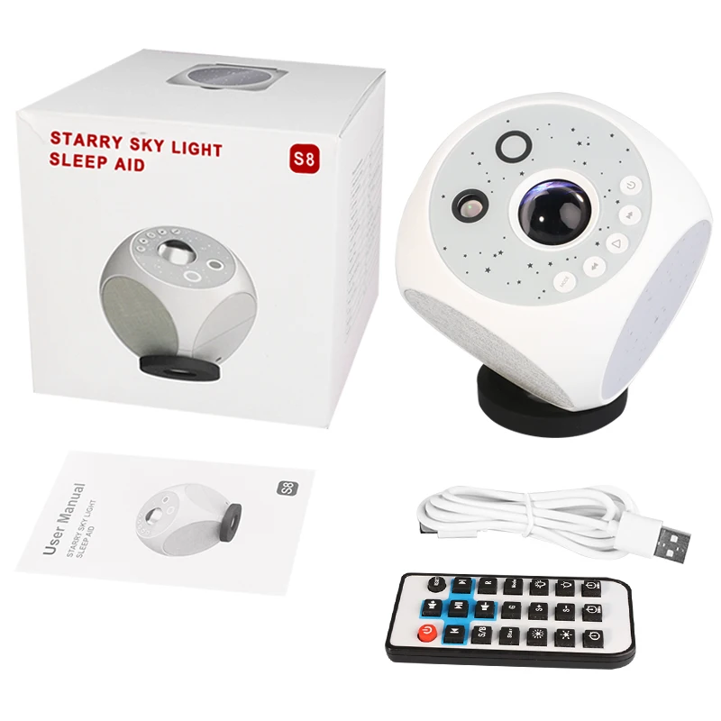 2021 Starry Light Sleep Aid Use White Noise BT Speaker with Real Voice Scenes